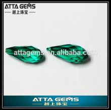 hand made tear drop cut created emerald-price per carat