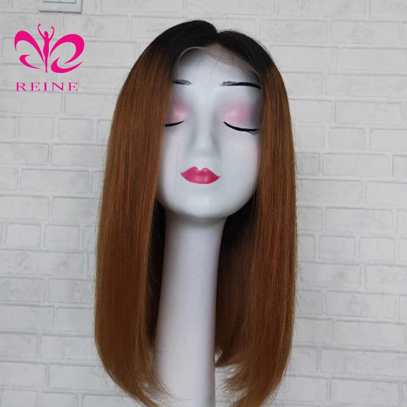 Short Bob Ombre 1b/30 Color 13*4 Lace Front Middle Ratio 8/10/12/14 inch Human Hair Wigs Brazilian Remy Hair Pre-Plucked Wigs