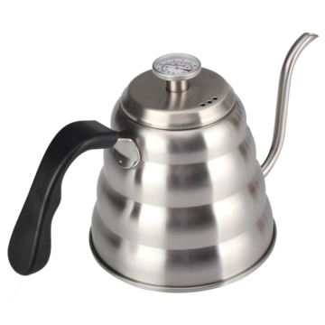 Stainless steel pour over coffee kettle with thermometer