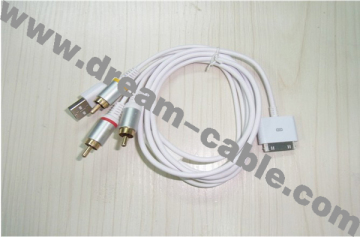 1.8m AV Component AV Cable for Apple Series Products (3RCA)