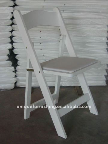 Wholesale Party White Wood Folding Chair