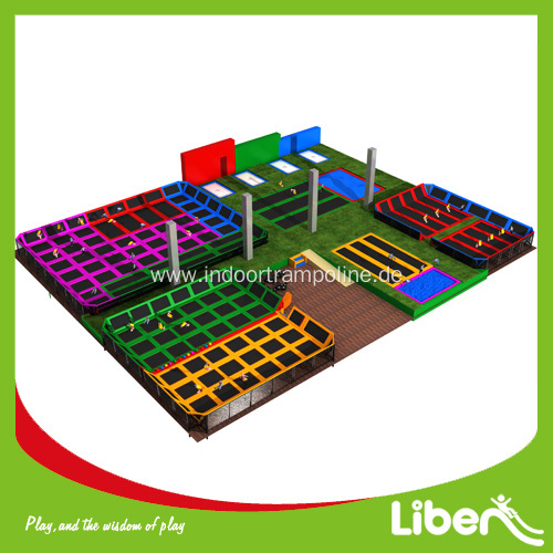 rectangular indoor trampoline park