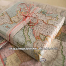 World Map Wrap Gift Wrapping Paper Design Sheets