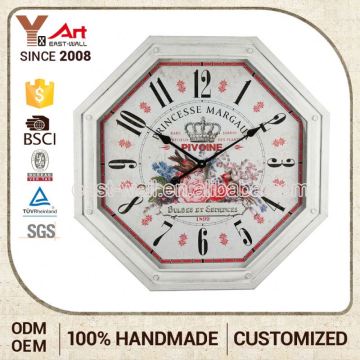 Affordable Price Custom Logo Iron Multilateral Wall Clocks