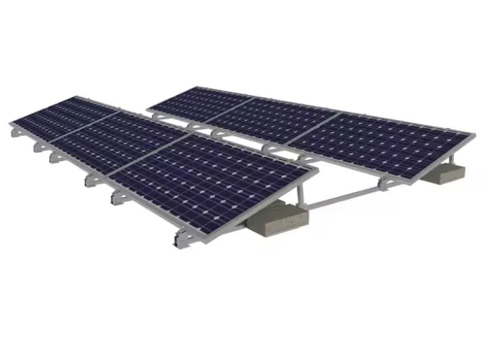 Solar Panel Flat Roof Mounting System Aluminum Flat Roof Ballasted Solar Racking