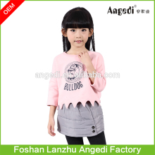 Wholesale brand name clothing fashionable girls clothes sets baby girl clothes