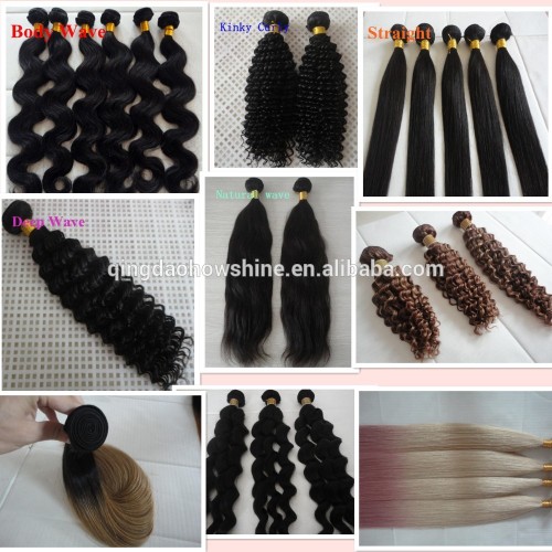 Top quality stock different hair style brazilian human hair vendors