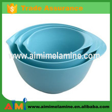 3 pcs bowl set/plastic bowl set/3pcs melamine salad mixing bowl