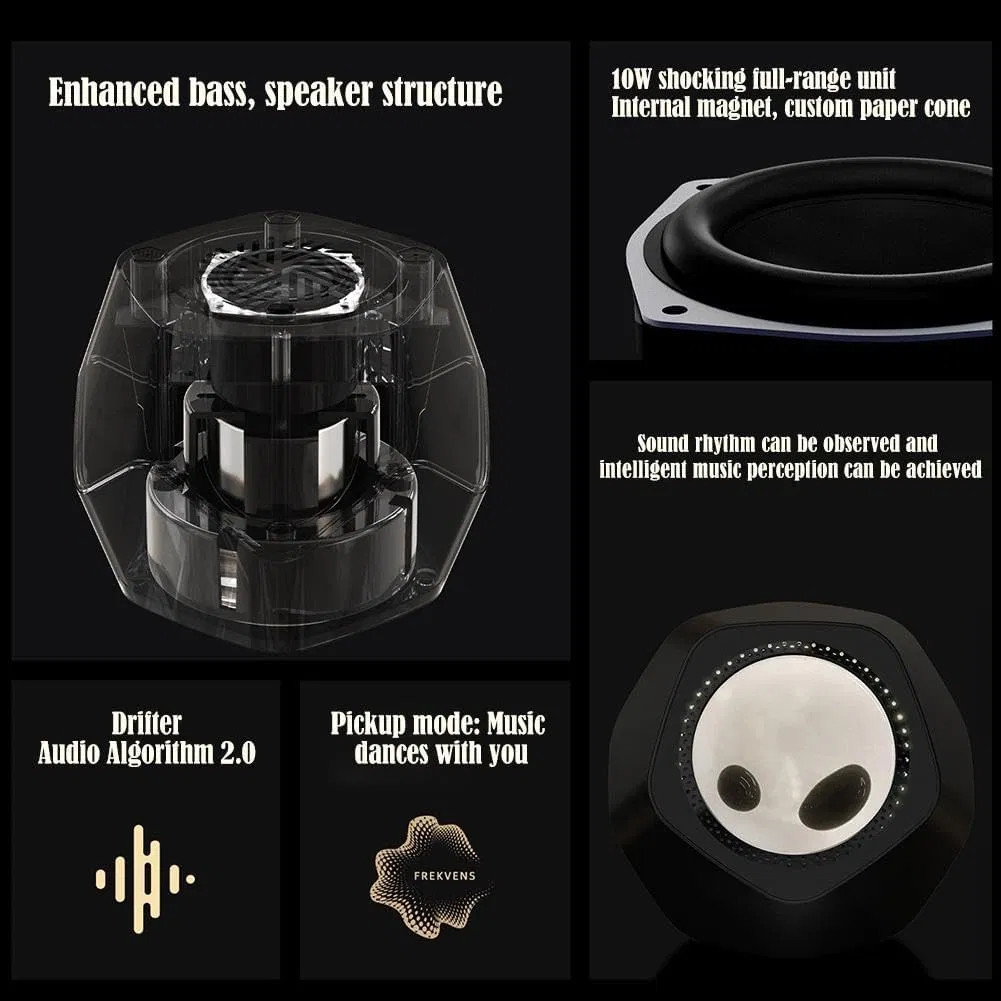 Dancing Magnetic Fluid Speaker for Visual Display Lighting