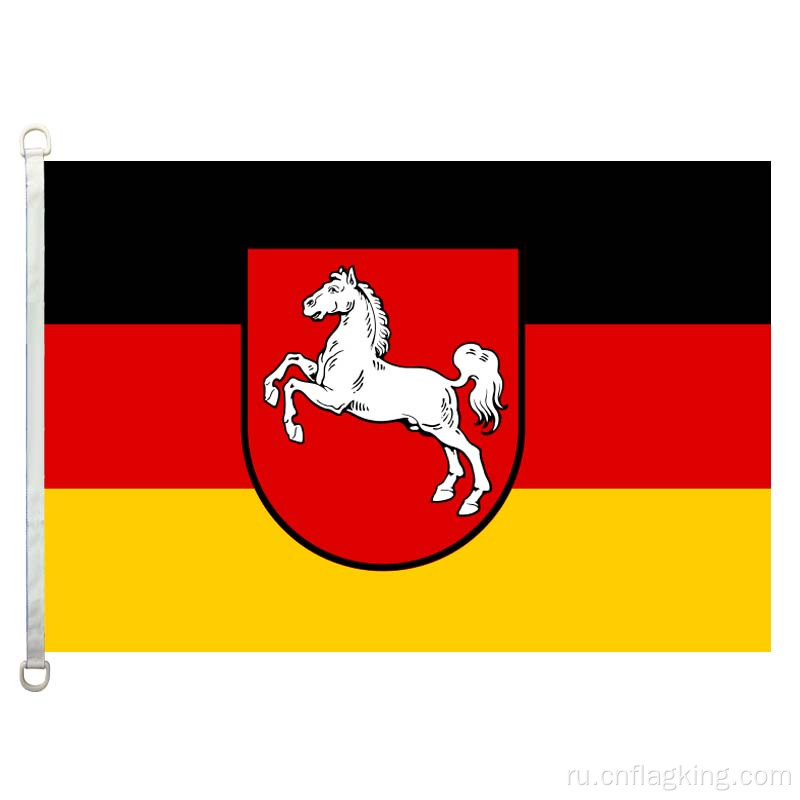 Флаг Lower_Saxony 100% полиэстер 90 * 150см