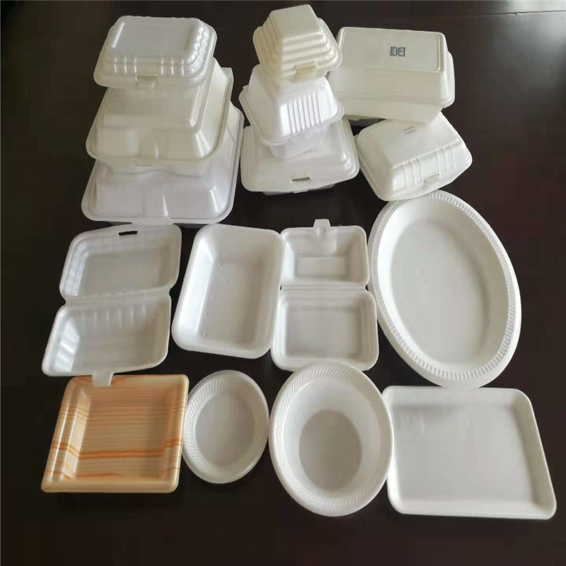 LONGKOU PS EPS  foam thermocol plate / tray making machine  / PS foam lunch box making machine