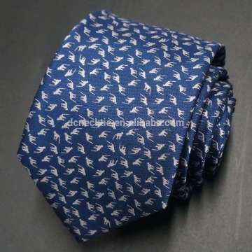 2016 custom logo silk woven tie in blue