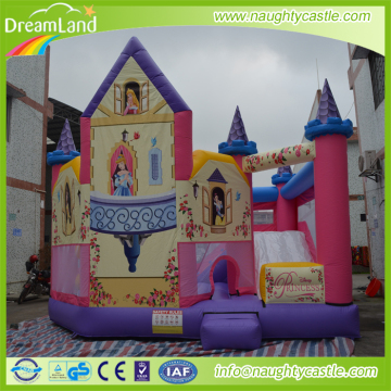 Princess Inflatable Bouncy Castle, Mini Inflatable Jumping Castle Commercial, Pink Inflatable Castle