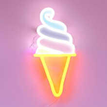 soft serve ice cream led neon sign