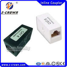 RJ45 Cat 5e Cat6 inline coupler 8P8C utp ethernet cable inline coupler