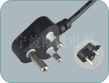 South African power cord with SABS certificate