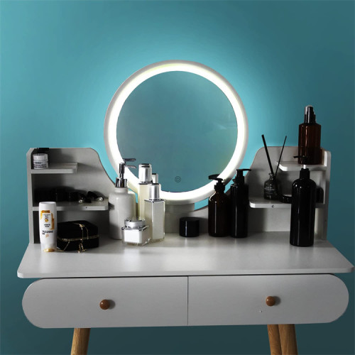 Makeup Vanity Mirror with Lights and Table Set