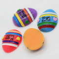 Colorful 100pcs/bag Easter Egg Shaped Resin Cabochon For Handmade Craftwork Beads Decor Slime Holiday Ornaments