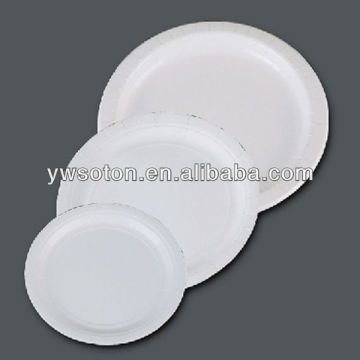 white round paper plate disposable paper plate