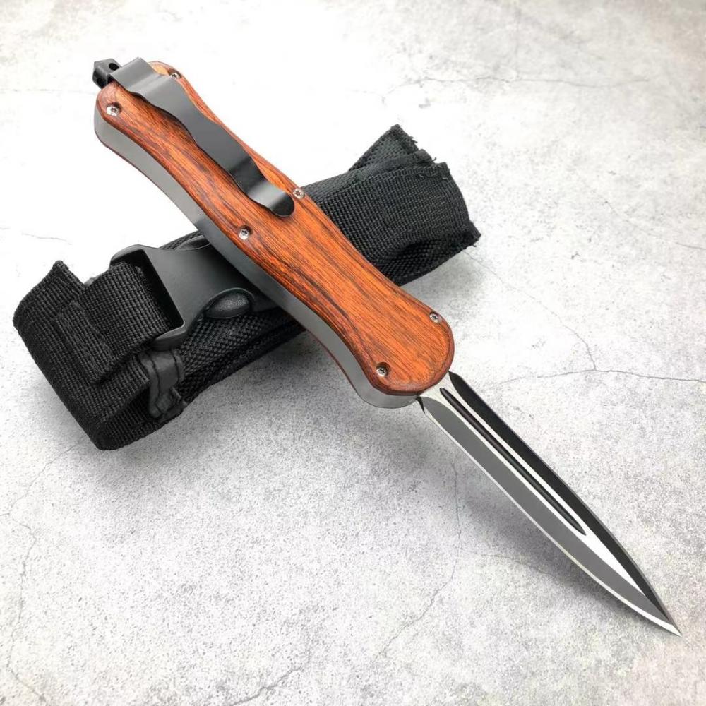 Wooden Handle Otf Knife 2 Jpg