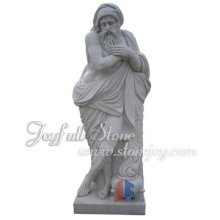 White Stone Garden Man Sculpture