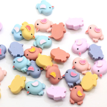 Hottest Kawaii Birds Resin Flatback Beads Multi Colored Chicken Artificial Craft Girls Women Hair Bow Accessory