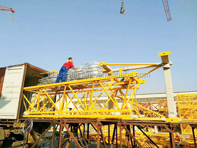 prices of 4 ton tower crane QTZ40 inner climbing tower crane