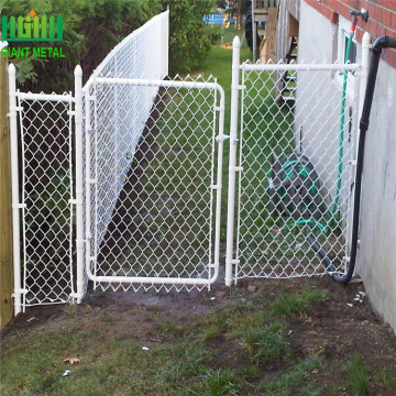 Puertas de valla de enlace de cadena usadas revestidas de PVC