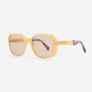 Square bevel Acetate Women's Sunglasses