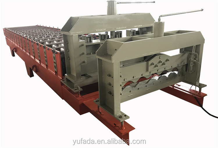 Customized Bolivia Peru Tanzania used big wave glazed tile roll  forming machine