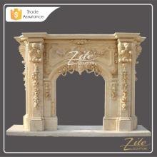 Detailed Carving Classic hand carved marble fireplace