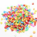 500 g / partij 4 * 5 MM Gemengde Kleur Mini Klei Hagelslag Hartvormige DIY Onderdelen Cake Decorating Polymeer Klei snoep Decor