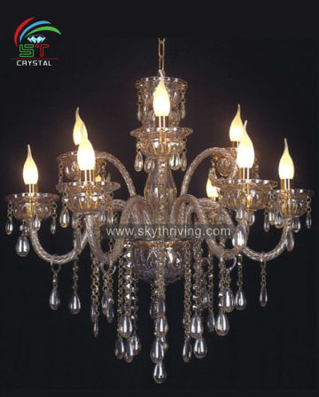 cognac chandelier crystal