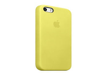 Yellow Mobile Phone Protective Cases For Iphone 5 / 5s , Silicone Cell Phone Cases