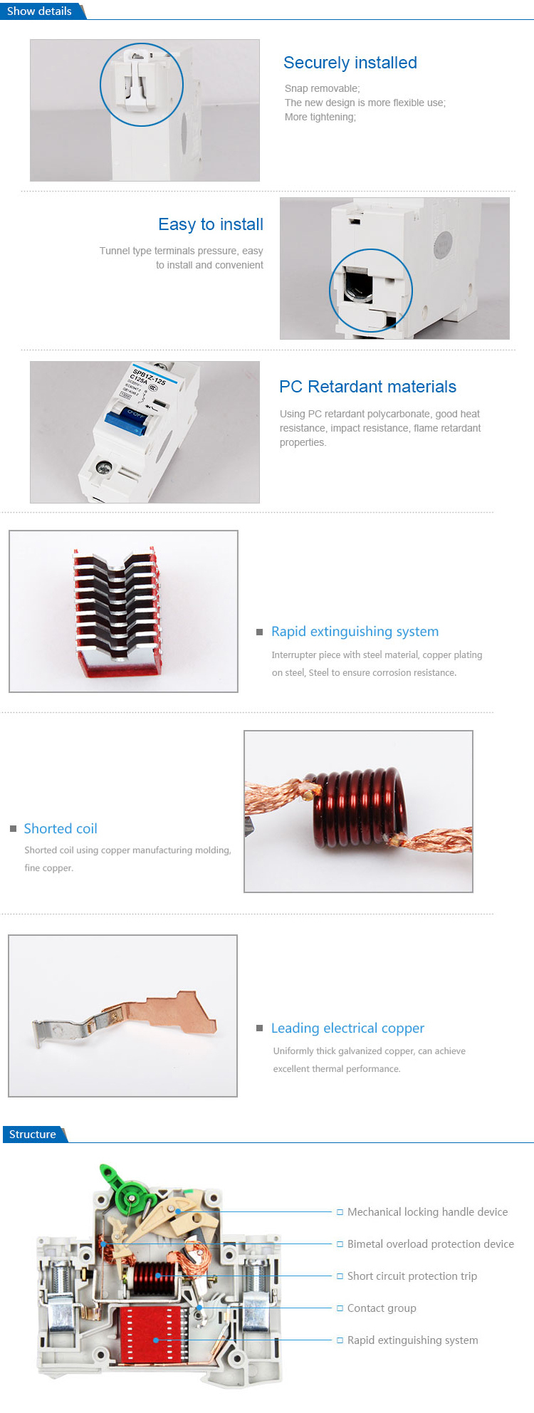 SAIP/SAIPWELL 1Pole DC125A IP65 Din-rail Mounted Circuit Breaker for Plastic Enclosures