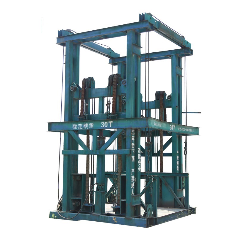 Rail-type cargo table lift material lifting platform for warehouse