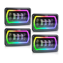 OVOVS 55W LED Headlight with Hi/Low Beam RGB Halo for Kenworth and Oldsmobile