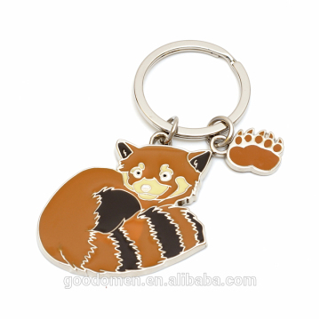 metal red panda keychain keyring red panda metal keychain factory