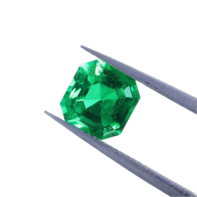 Hydrothermal Synthetic Emerald Stone 1 Carat Green Loose Gemstone