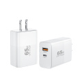 1C1A 2-Port 65W GAN Wall Charger PD Charger