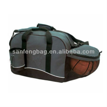 Sport duffle bag with ball pocket