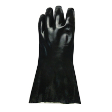 Black pvc personal protective gloves 12 inches