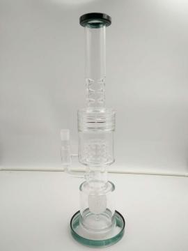 Scientific Glass Bongs with Two Fancy Percolators