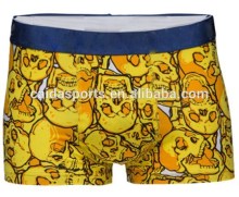 Comfortable material prevalent design mens unique yellow AOP boxer shorts