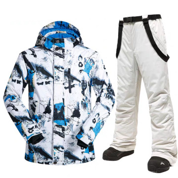 Male money printing fabrics ski suit