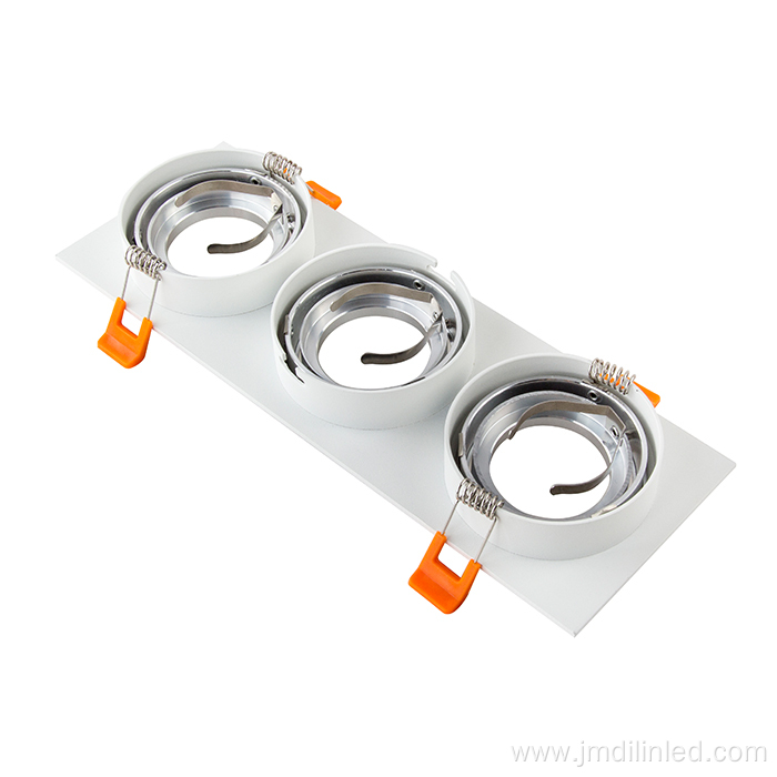 White Recessed Rectangular LED Triple Heads Downlights