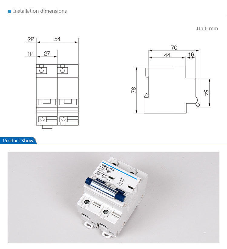 SAIP/SAIPWELL Hot Sales DC RoHS certificated Breaker Mccb