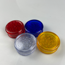 Wholesale High Quality Cheap Custom Plastic Herb Grinders Round Shape Colorful