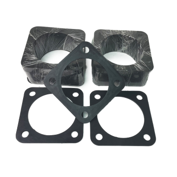 Black FKM rubber gasket with hole