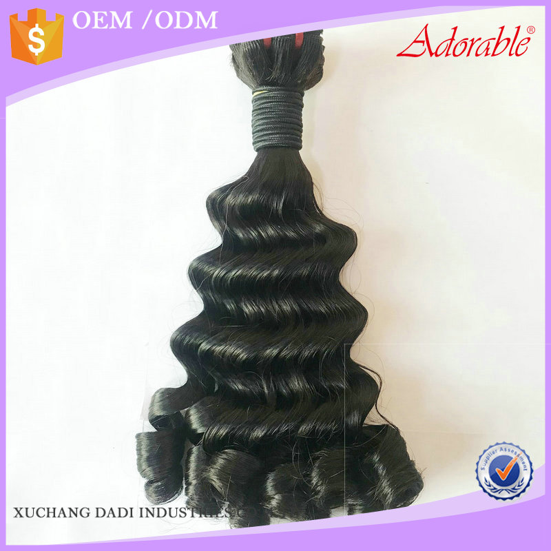 xuchang hair factory double drawn remy human hair weaving,10A grade funmi wave 100% virgin natural hair weaves